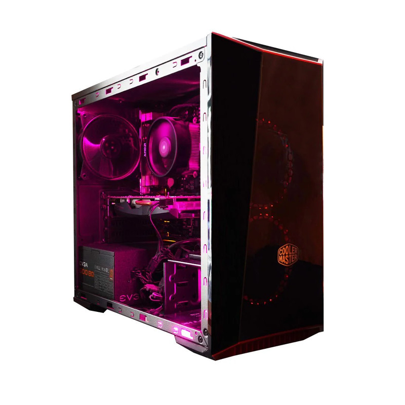 (Pre-Owned) AMD Ryzen 5 1600  w/ EVGA GTX 1050 Ti  & Cooler Master- Black